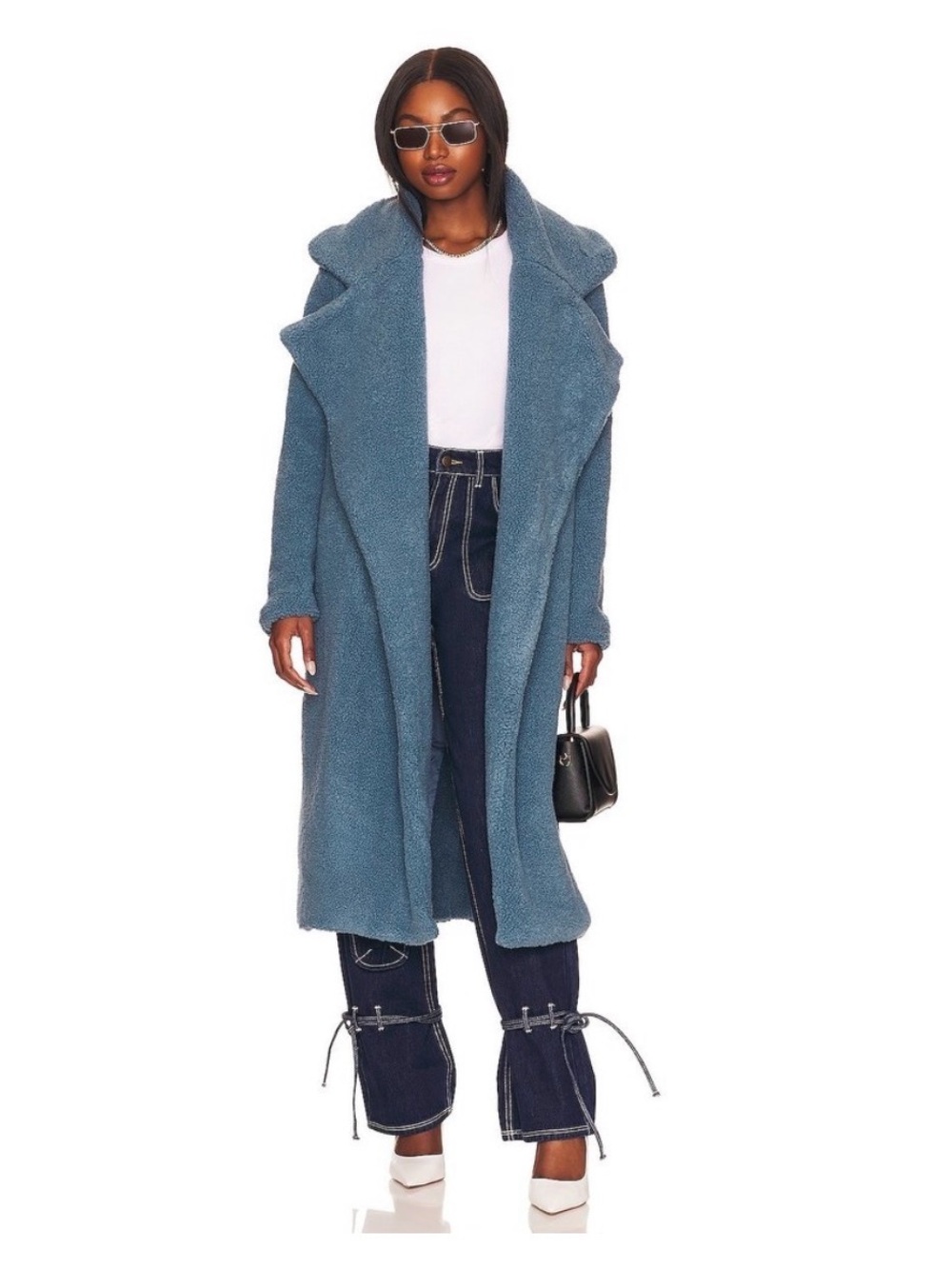 Women's Blue Teddy Coat